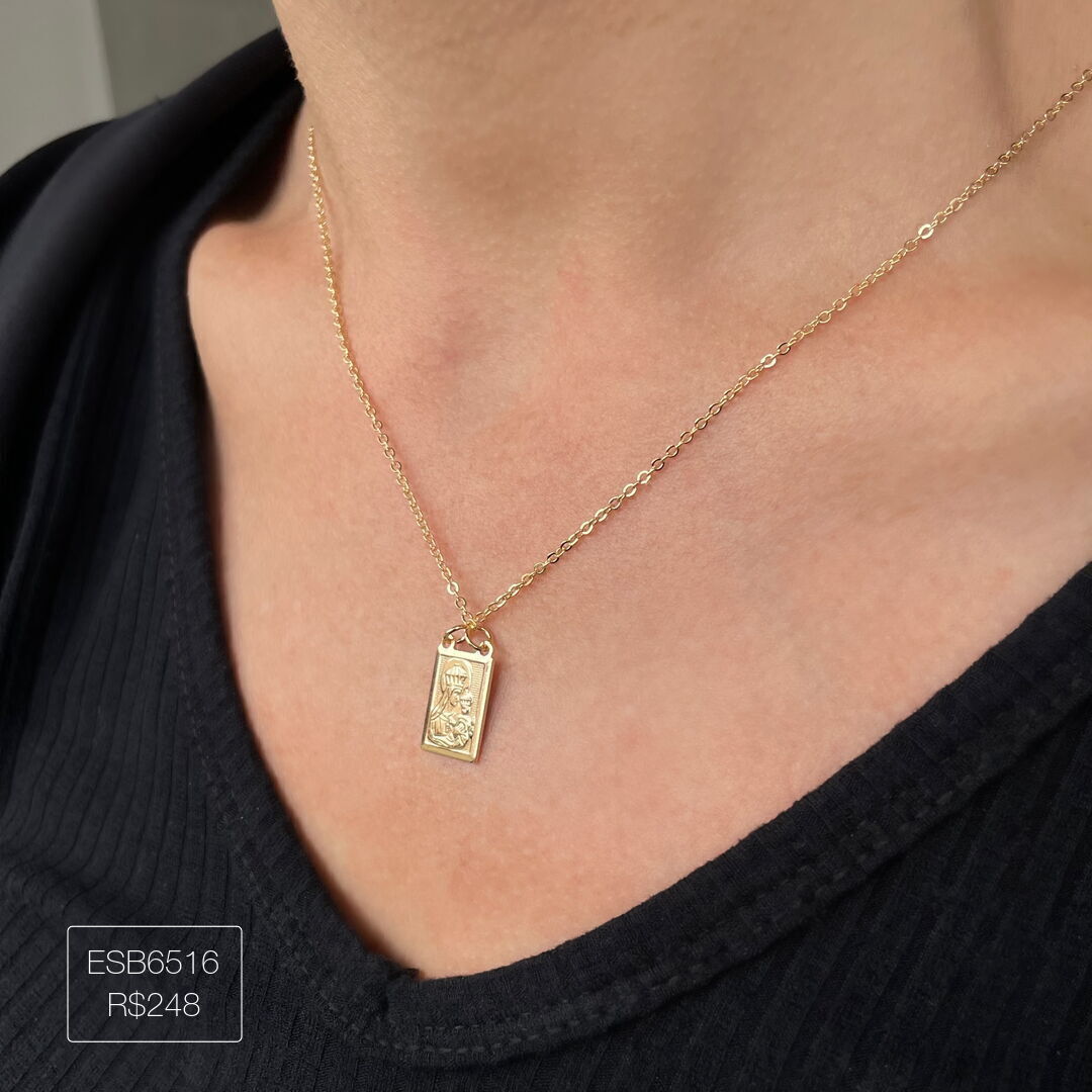 Escapulário N. S. do Carmo e S. C. de Jesus 2024/2 Dourado